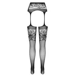 Passion – S029 Collant Jarretière – Noir