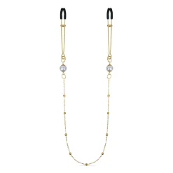 Pinces à mamelons dorées avec chaîne et perles