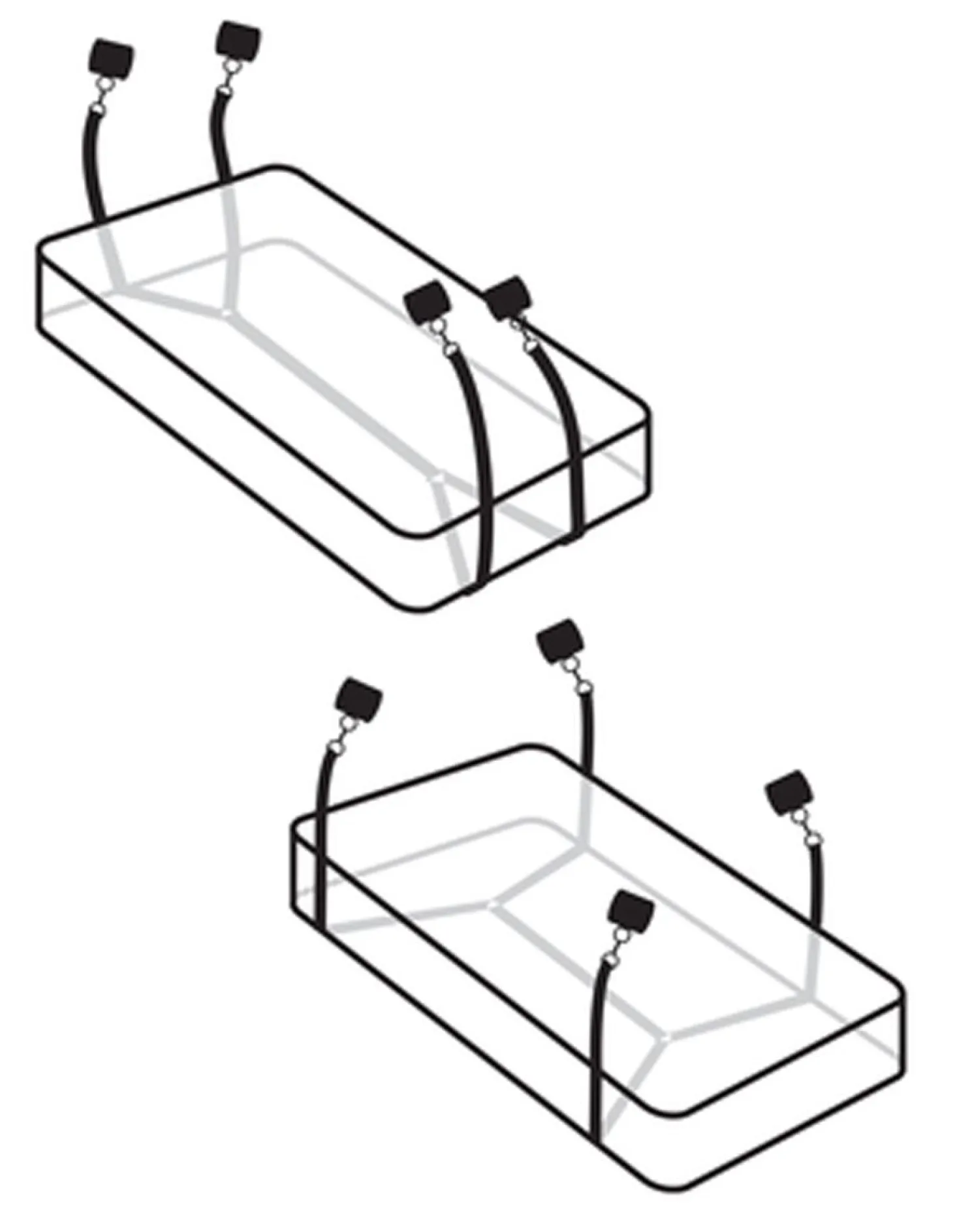 Pipedream - Sangles de matelas - Noir