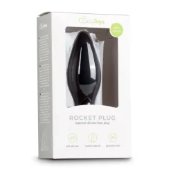 Plug anal noir en silicone - Medium