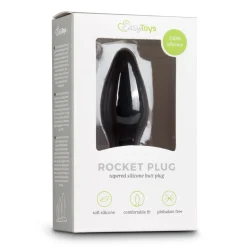 Plug anal noir en silicone - Small