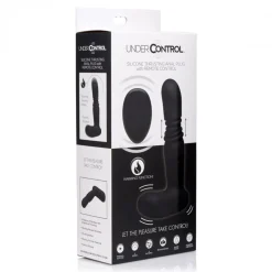 Plug anal à poussée en silicone avec télécommande