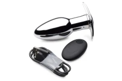 Plug anal rechargeable Chrome Blast avec télécommande - Petit