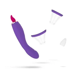Pompe Pleasure Pump avec vibromasseur pour point G - Violet