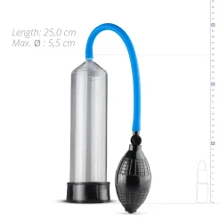 Pompe à pénis avec ballon presseur - Transparente