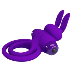 Pretty Love - Anneau pénien rabbit vibrant - Violet