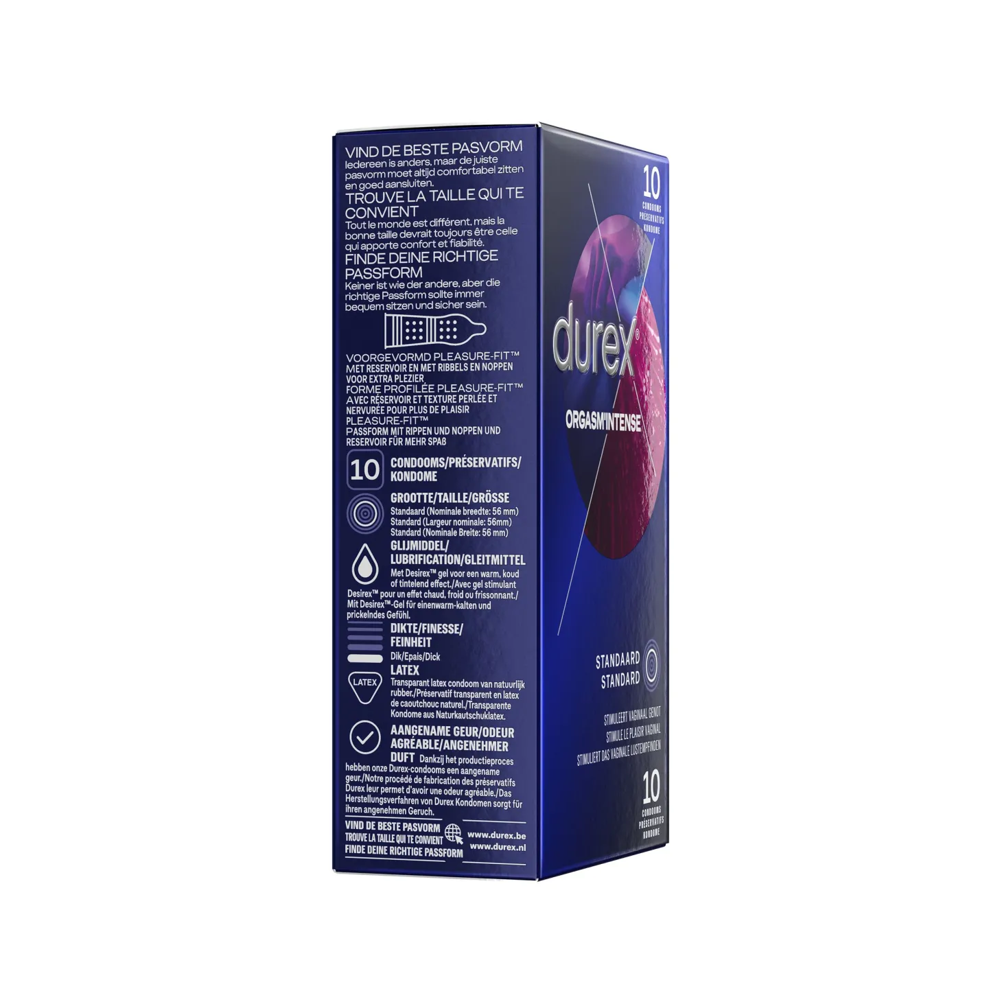 Préservatifs Durex Orgasm Intense - 10 pièces