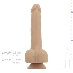 Real Fantasy - Bryce Gode à poussées, chauffant, vibrant - 21.5 cm