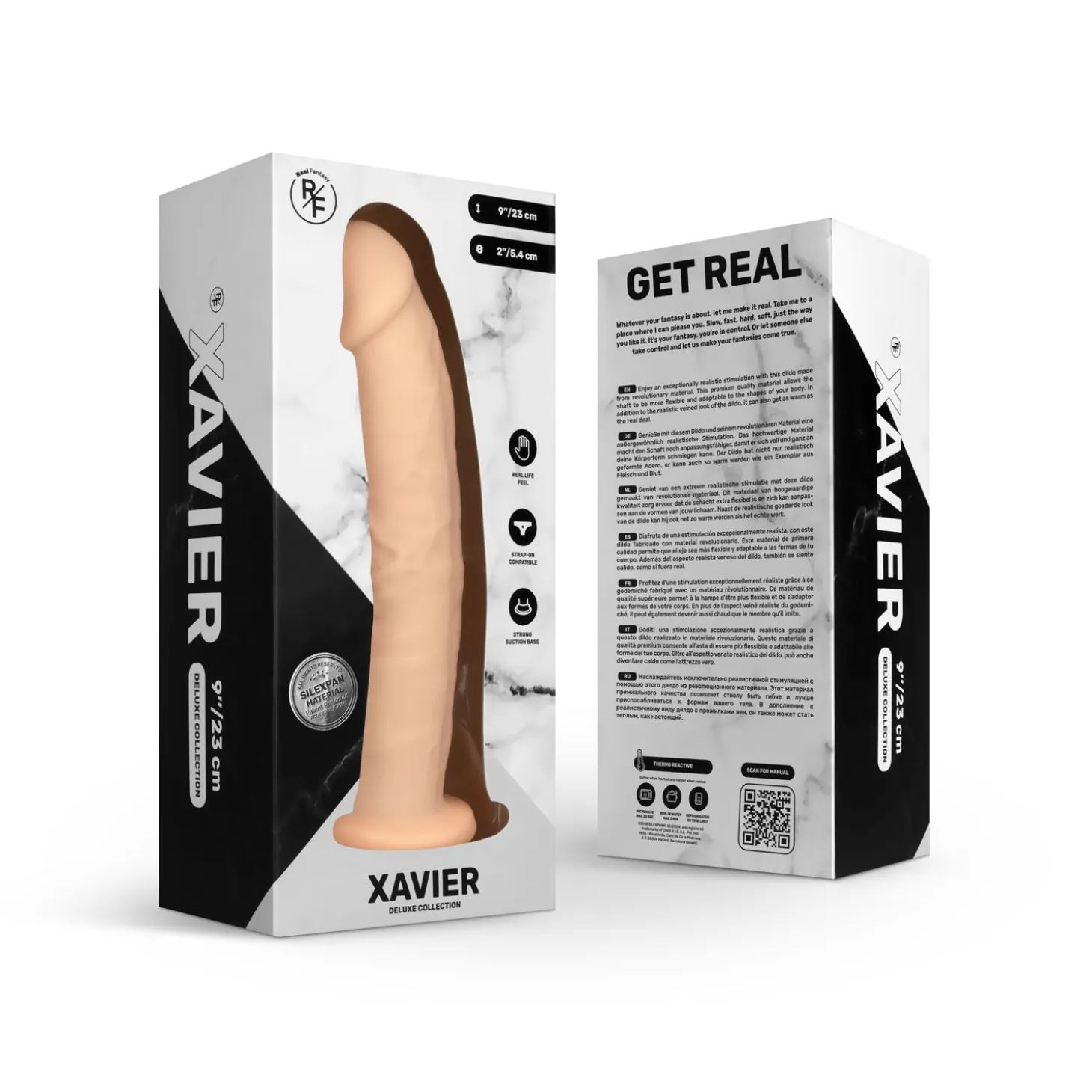 Real Fantasy Deluxe - Gode Réaliste Thermosensible Xavier - 23 cm