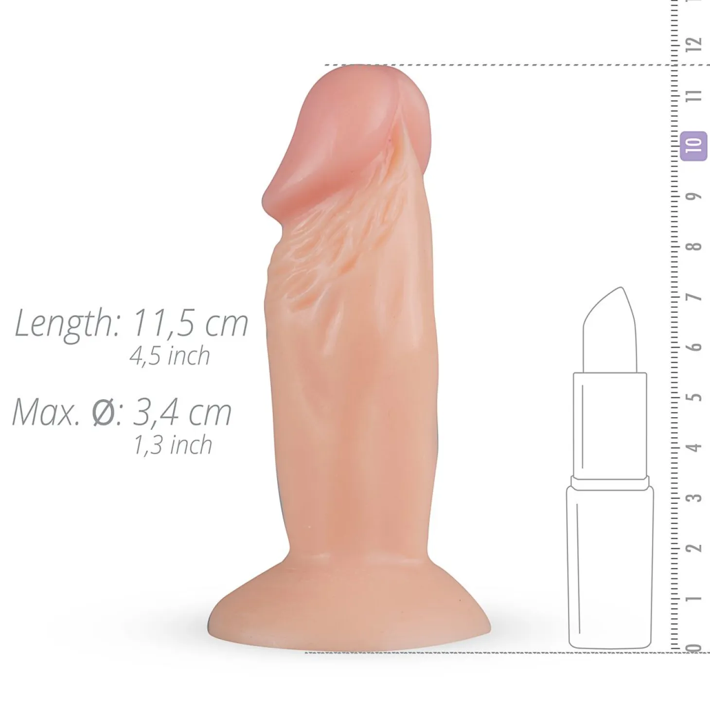 Real Fantasy - Dildo archi-réaliste - gode ventouse - 11,5 cm