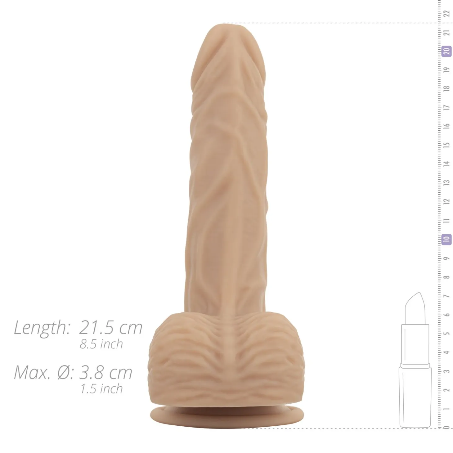 Real Fantasy - Ethan Godemichet Vibrant Chauffant - 19 cm