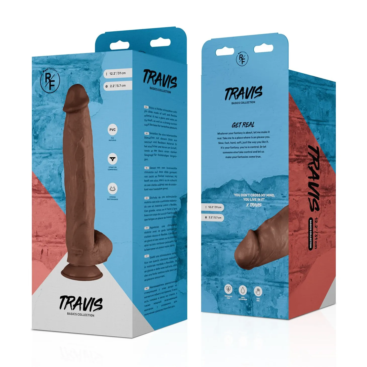 Real Fantasy - Godemiché réaliste XXL "Travis " - 31 cm