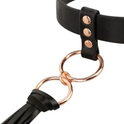 Rosy Gold - Collier avec Flogger - Noir