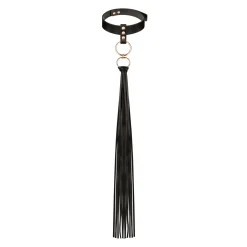 Rosy Gold - Collier avec Flogger - Noir