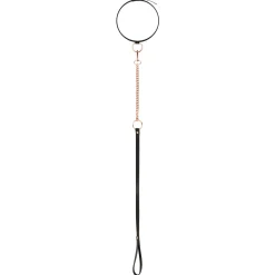 Rosy Gold - Collier avec laisse détachable - Noir