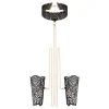 Rosy Gold - Menottes en Dentelle et Collier - Noir