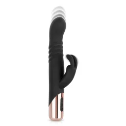 Rosy Gold - Rabbit Vibrateur avec fonction de va-et-vient - Noir