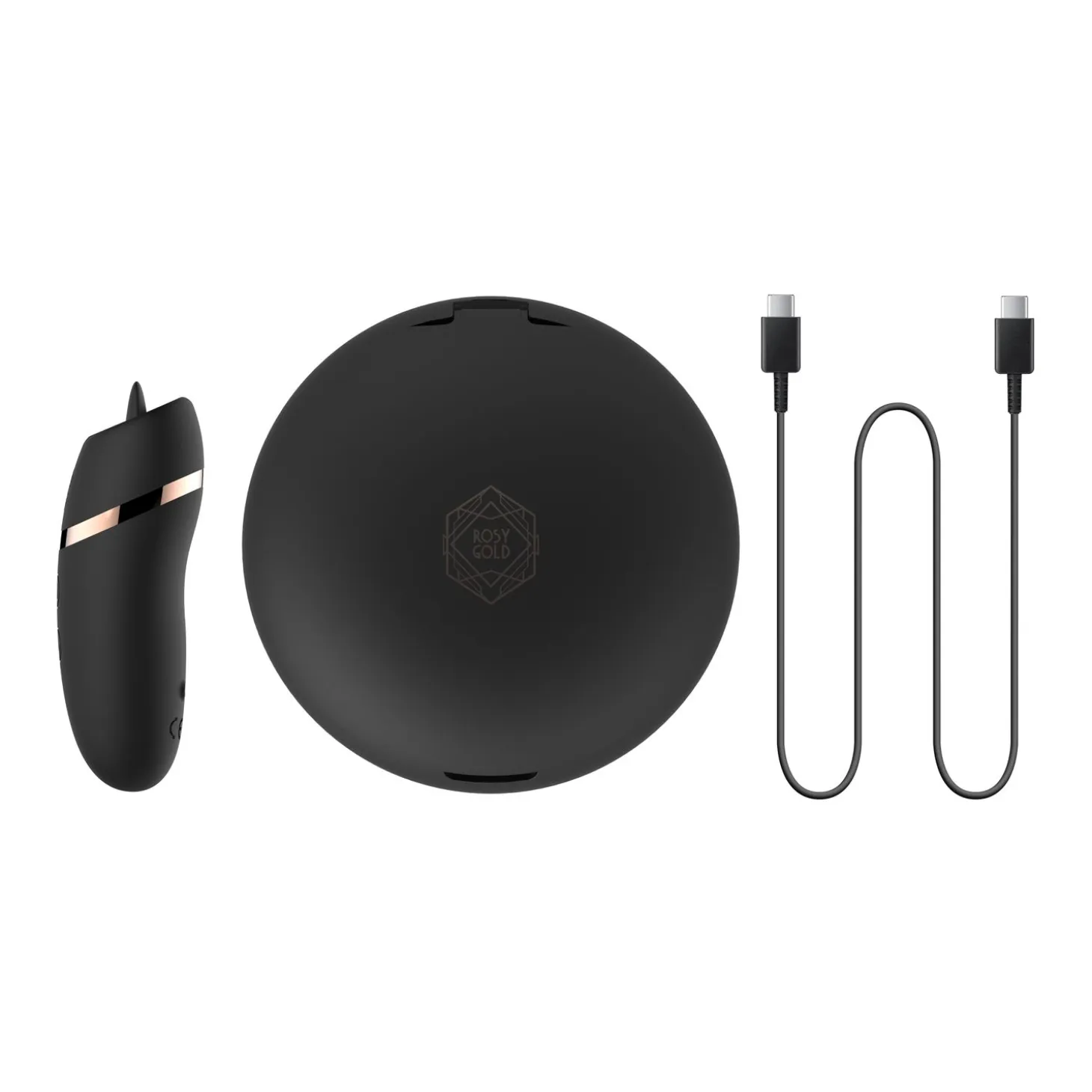 Rosy Gold – Stimulateur Léchage avec Boîtier Luxe – Noir