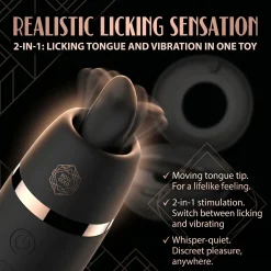 Rosy Gold – Stimulateur Léchage avec Boîtier Luxe – Noir