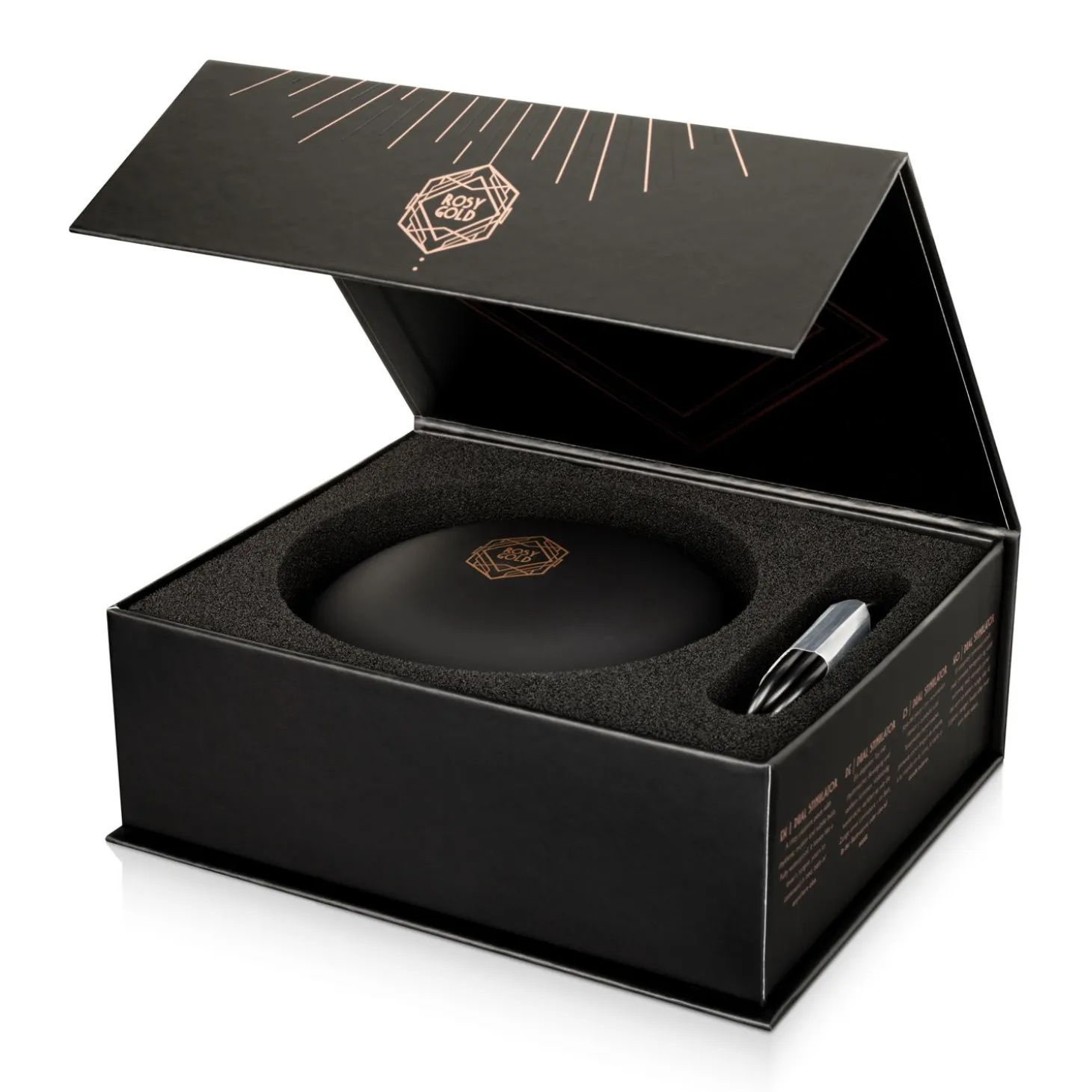 Rosy Gold – Stimulateur Léchage avec Boîtier Luxe – Noir