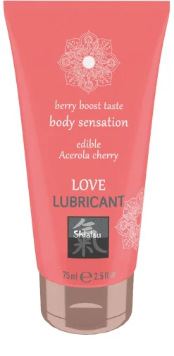 Shiatsu - Lubrifiant comestible à la cerise acerola - 75 ml