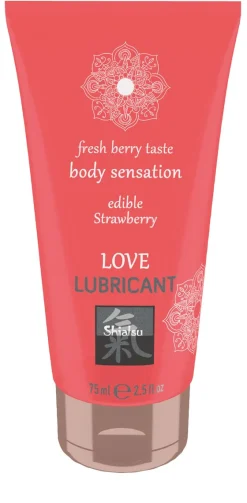 Shiatsu - Lubrifiant comestible à la fraise - 75 ml