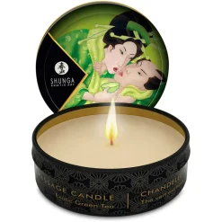 Shunga - Bougie de massage Zenitude/Thé vert exotique - 30 ml