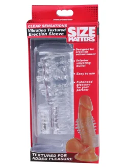 Size Matters - Clear Sensations Gaine Pénienne Vibrante - Transparente