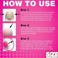 SIZE MATTERS - Stimulateurs de Mamelons - 4 Embouts