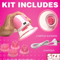 SIZE MATTERS - Stimulateurs de Mamelons - 4 Embouts