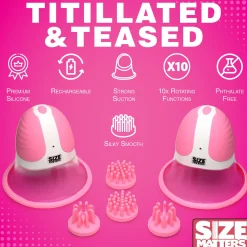 SIZE MATTERS - Stimulateurs de Mamelons - 4 Embouts