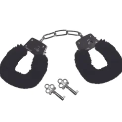 Sportsheets - Sex & Mischief Furry Handcuffs Black