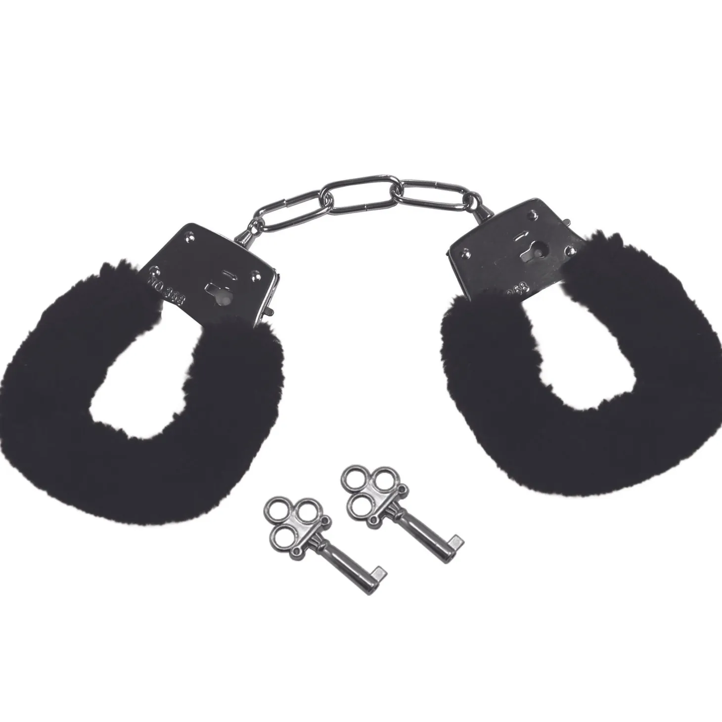 Sportsheets - Sex & Mischief Furry Handcuffs Black