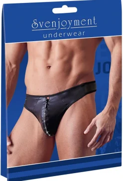 String en G pour hommes avec fermeture éclair en strass