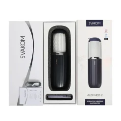 SVAKOM - Alex Neo 2 Masturbateur Interactif avec Mouvements de va-et-vient - Noir