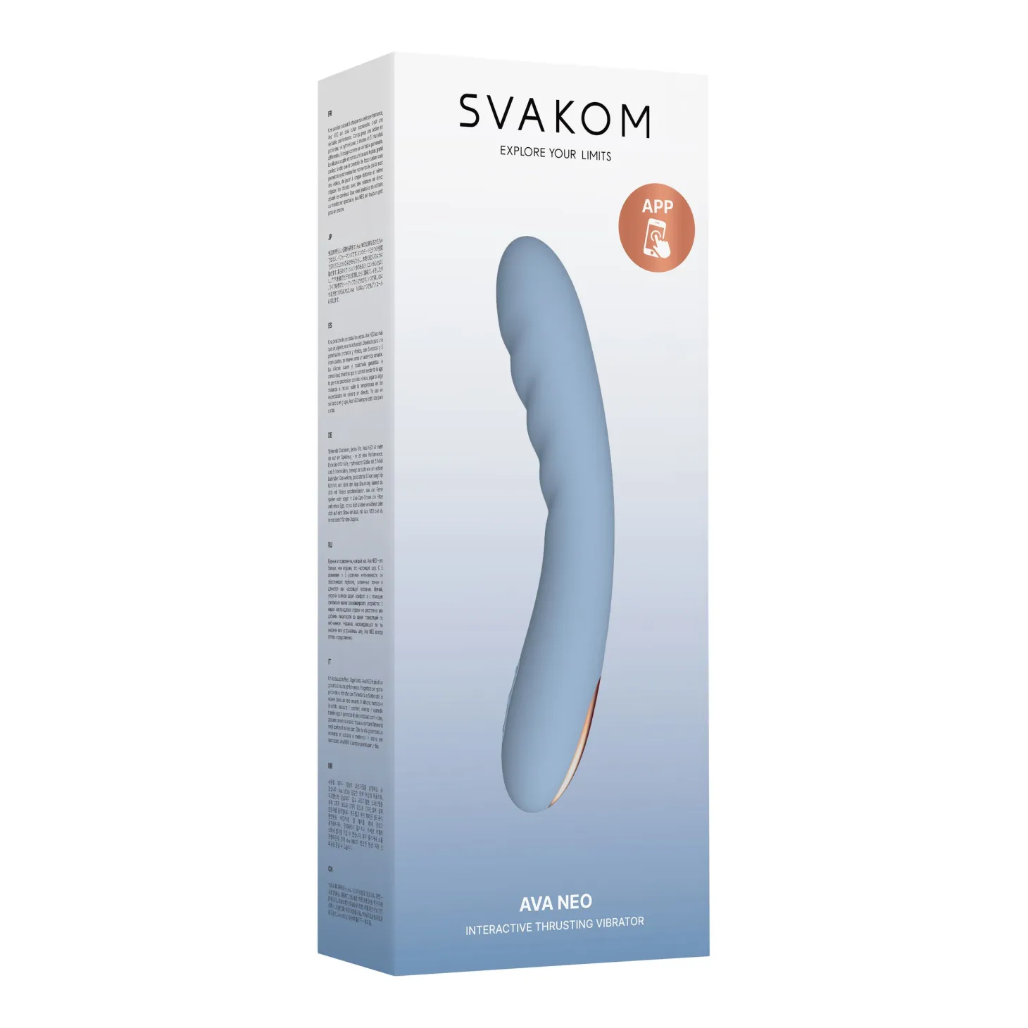 SVAKOM - Ava Neo - Vibromasseur interactif à poussée - Bleu