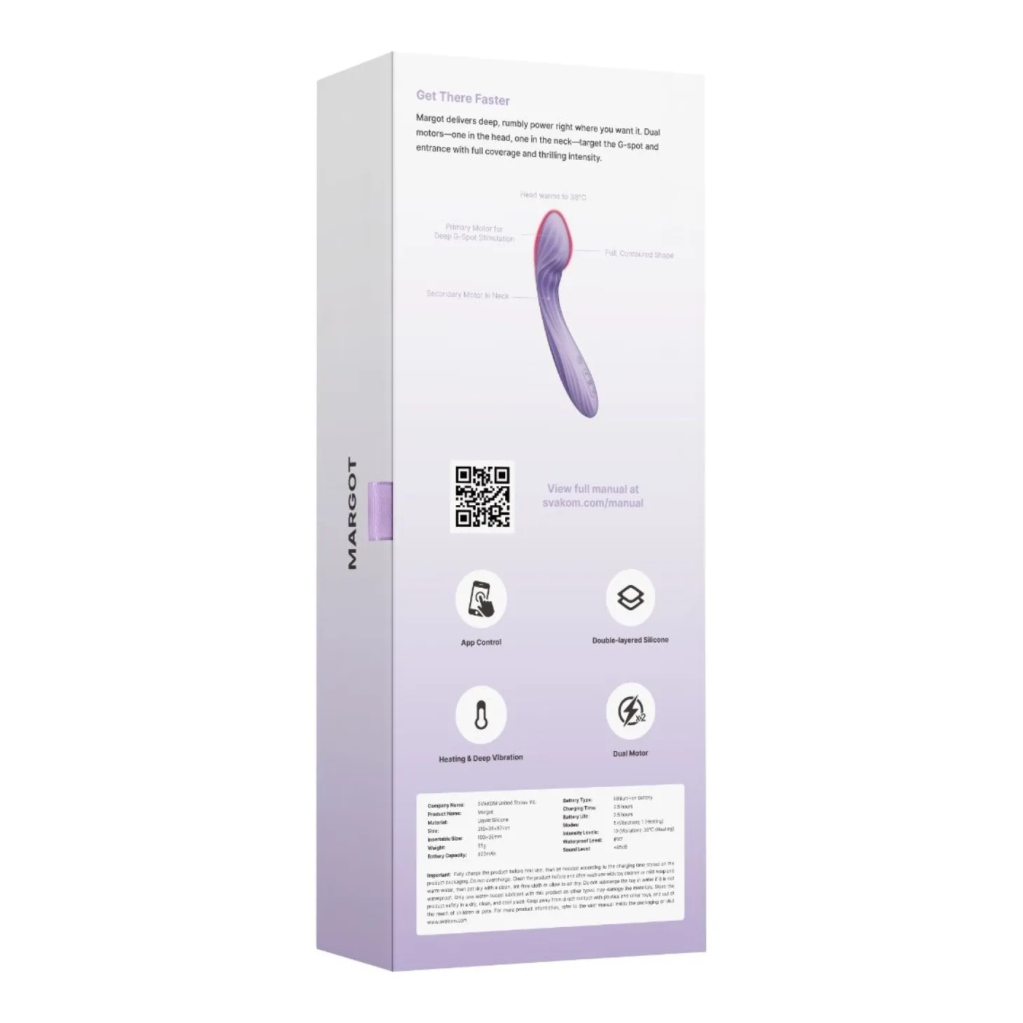 Svakom – Margot Vibromasseur Point G à Double Moteur Connecté – Violet