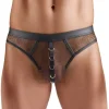 Svenjoyment Underwear - String en Résille Homme - Noir