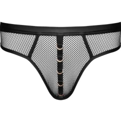 Svenjoyment Underwear - String en Résille Homme - Noir