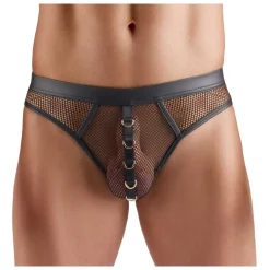 Svenjoyment Underwear - String en Résille Homme - Noir