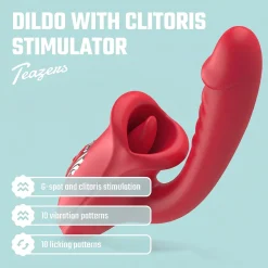 Teazers - Dildo avec stimulateur de clitoris - Rouge
