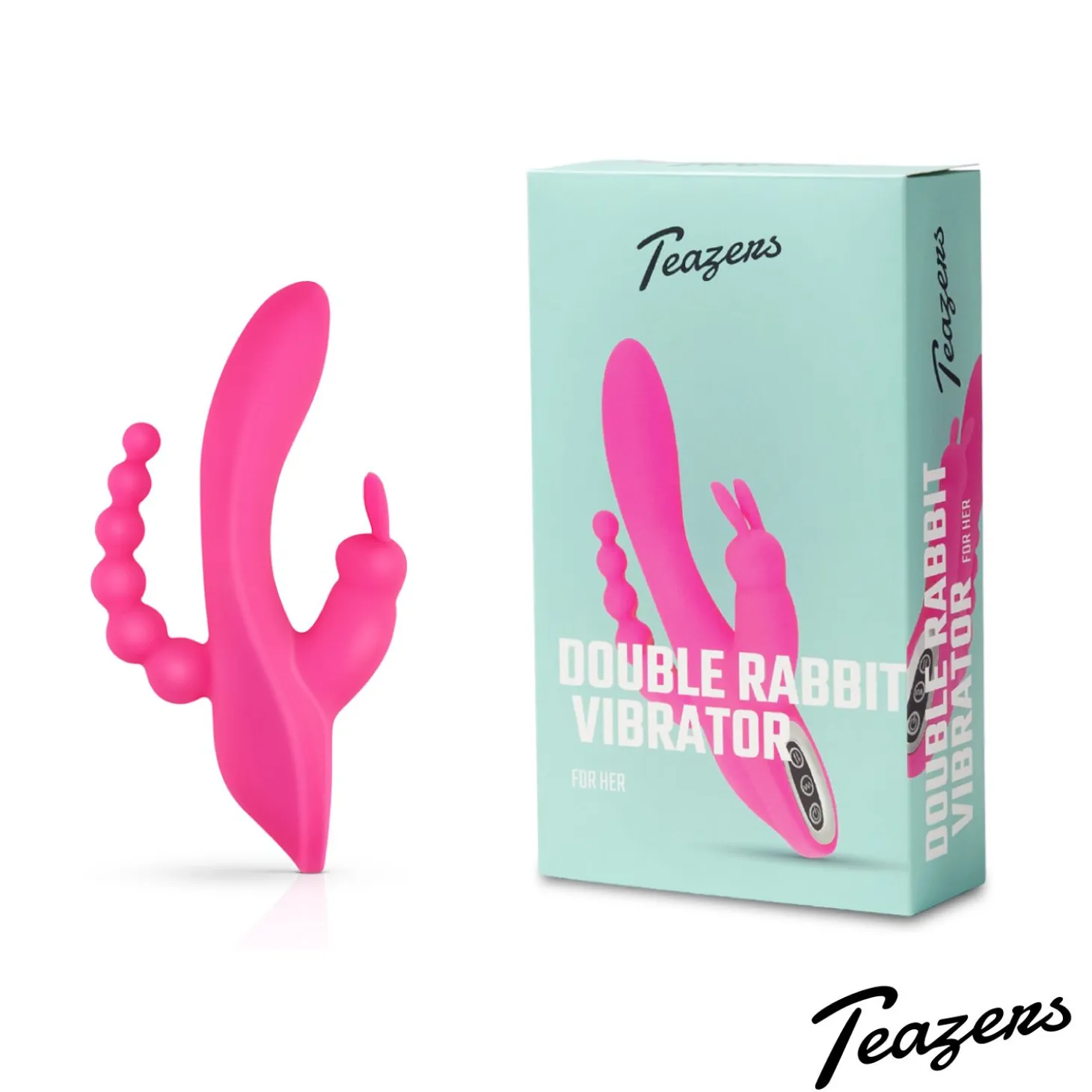 Teazers – Double Vibromasseur Rabbit – Rose