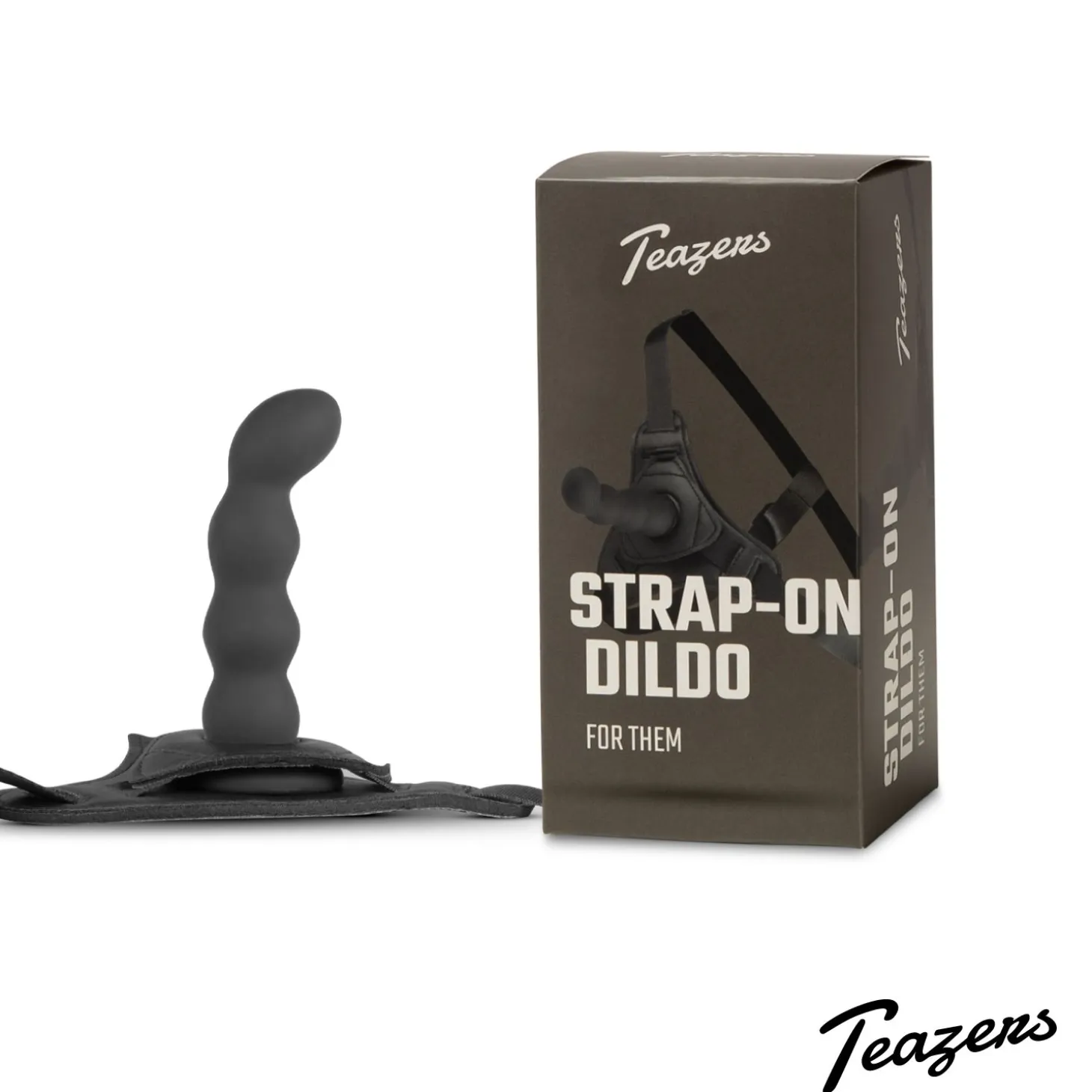 Teazers – Ensemble Harnais Strap-On Silicone – Noir