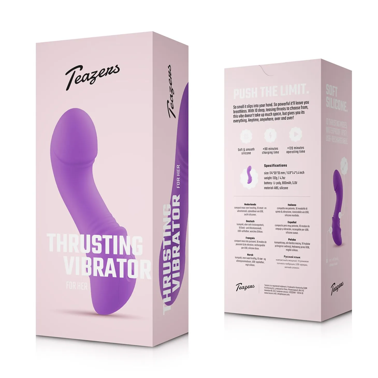 Teazers – Mini Vibromasseur va-et-vient – Violet