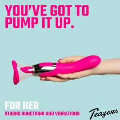 Teazers - Pompe à clitoris avec stimulateur point G - Rose