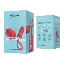 Teazers – Rose Vibromasseur Langue et va-et-vient – Rouge