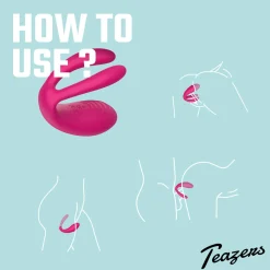 Teazers - Stimulateur polyvalent avec télécommande - Rose