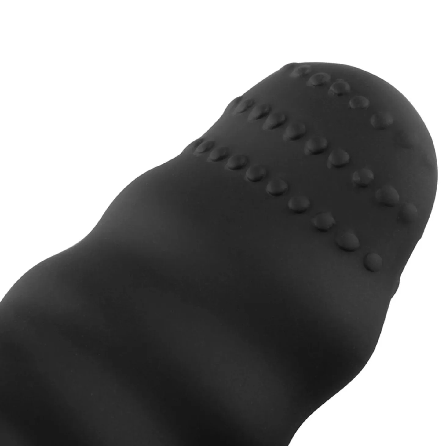 Teazers - Œuf vibrant nervuré de forme aplatie avec télécommande - Noir