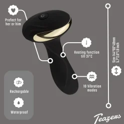 Teazers - Vibromasseur anal chauffant - Noir