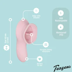 Teazers - Vibromasseur clitoridien effet langue - Rose